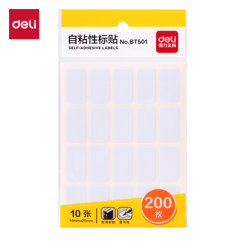 s36沙龙会BT501自粘性标贴14*25mm(白)(10张/包)