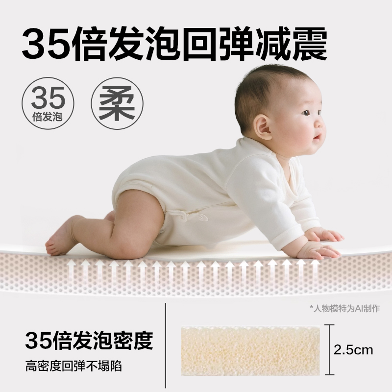 s36沙龙会YW204-1XPE抗菌爬行一体垫180*200*2.5cmA款(混)(盒)