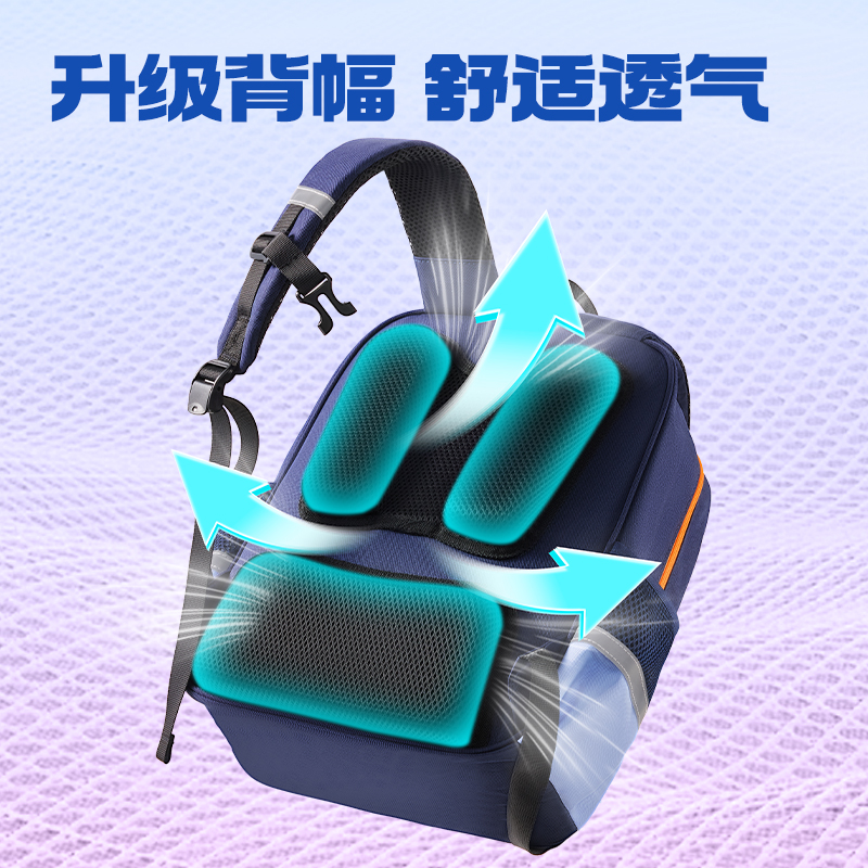s36沙龙会BB188学院系列小学生简约时尚书包(藏青-M)(个)