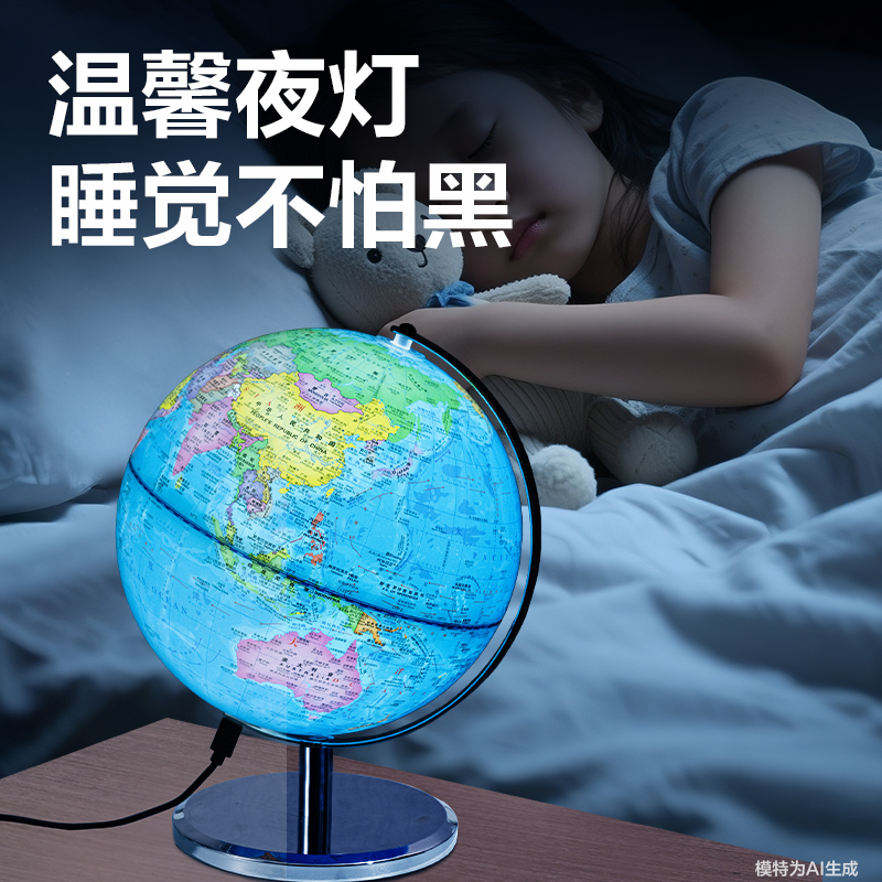 s36沙龙会LG110-25C金属地球仪-25cm(蓝)(箱)
