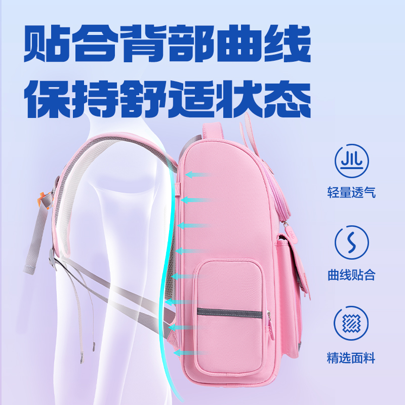 s36沙龙会BB190学院系列小学生简约时尚书包(藏青-L)(个)